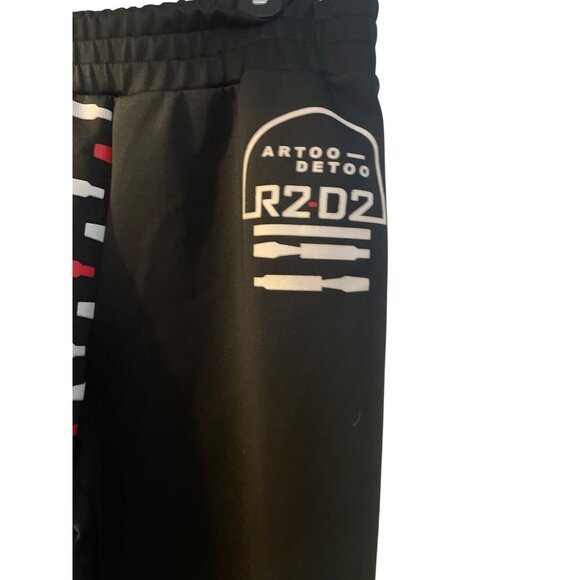Disney Parks Star Wars Artoo Detoo R2-D2 Jogger Pants Size L Black & Multicolor - Picture 3 of 5